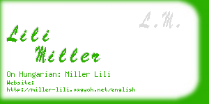 lili miller business card